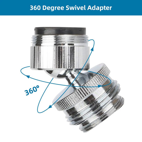 Swivel Aerator Faucet Adapter Kit For Garden Hose Connect Kitchen Sink To Hose With 3/4 Inch Standard Male Thread Multi-Thread Chrome Finish No-Fuss Leak-Free Setup For Any Garden Hose chrome brass 360° swivel adapter