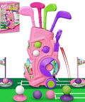 Toddler Golf Set With Putting Mat For Ages 3 To 5 4 Clubs 8 Balls 2 Practice Holes Indoor Outdoor Play Kid Friendly Portable Carry Strap And Storage Bag 20 Piece