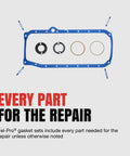 Engine Oil Pan Gasket Set For Volkswagen Super Beetle And Classic VW Models 1961 Through 1974 with gasket components