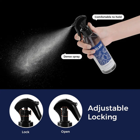 Screen Cleaner Spray Kit With Gel For All Electronics Streak Free Dope Clean Non Drip Formula Works On TV Laptop Computer And Phone Touchscreens bottle being sprayed