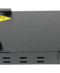Side view of Wall Mount Fiber Enclosure With Splicing Module And Loaded Six Port LC UPC Singlemode Duplex LGX Panel