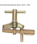 Heavy Duty Welding Ground Clamp With 800 Amp Brass Iron Build, Robust Secure Connection Tool For Reliable Soldering And Tough Welding Jobs That Never Fade Or Corrode showing 35mm opening.