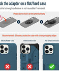 Instructions for using Rugged Bike Phone Mount For MTB And Road Bikes Universal Aluminum Handlebar Clamp with adapter options.