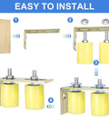 Two Set Heavy Duty Gate Guide Roller Kit With Nylon Rollers And L Shaped Brackets For Sliding Doors, installation steps