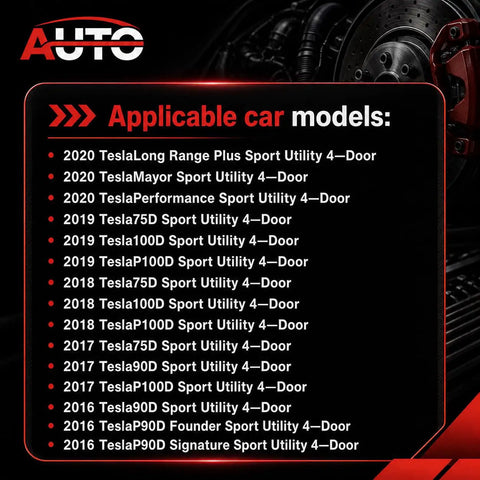 List of applicable car models for Front Abs Wheel Speed Sensor Compatible With Tesla Model X 2016 To 2020 EV.