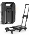Heavy Duty Folding Dolly Cart With Six Wheels Portable Hand Truck For Moving Groceries Boxes And Small Furniture Up To 550 Lbs