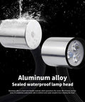 Close-up of water-resistant aluminum head of Magnetic IP65 Waterproof Led Work Light with Flexible Gooseneck, showcasing durability.
