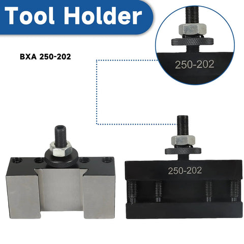 CNC Quick Change BXA Size 2 Facing And Boring Tool Post Holder 250-202 For 10 To 15 Inch Swing Sealed And Hardened, Locks Right Up Between Turning And Facing Tools, Interchangeable With Dorian Aloris Phase II BXA Mini Posts