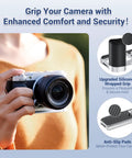 Hand Grip For Fujifilm X M5 Camera With L Shape Bracket Built In Arca Quick Release Plate And Battery Access in use