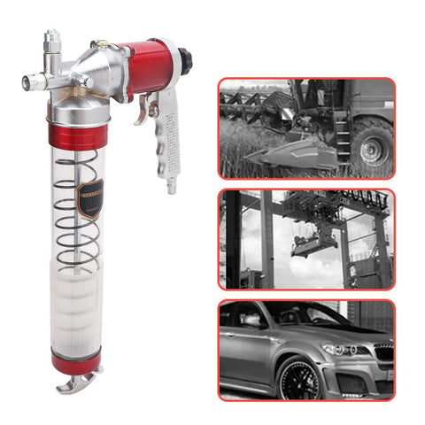 Heavy Duty Pneumatic Grease Gun With 10000 12000 PSI High Pressure Grip Style Tool for Auto Shop Pros and Ship Maintenance