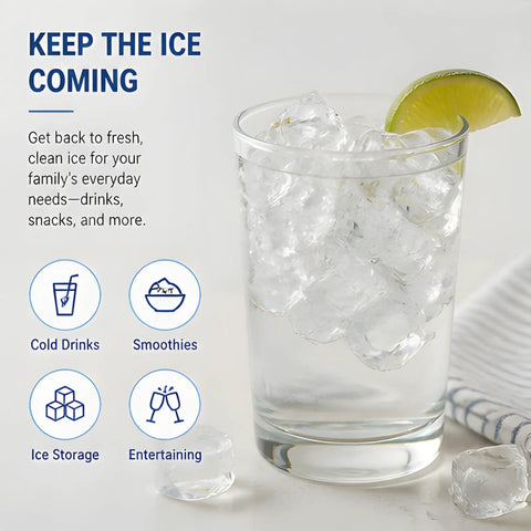 Ice Maker Assembly W10873791 for Refrigerators High Efficiency Ice Maker Component Easy 10 Minute Install No Tools Needed Durable Plastic Housing for drinks