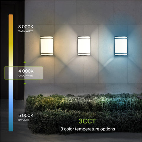 LED Outdoor Wall Mount Light Fixture In Oil Rubbed Bronze Finish, Easy Install, 15W Color Temperature Selectable, wall display