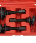 Thinking Process: 3-piece rear axle bearing removal tool set in red case, carbon steel, for semifloating axle repairs