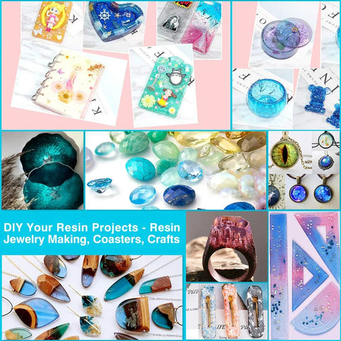 Epoxy resin color dye collage with 12 translucent pigments, 10ml each, for jewelry and crafts