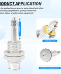 Compact Pneumatic Cylinder 10mm Bore 15mm Stroke Single Acting, showing nickel plated body and M5x0.8 air inlet, for precision automation.