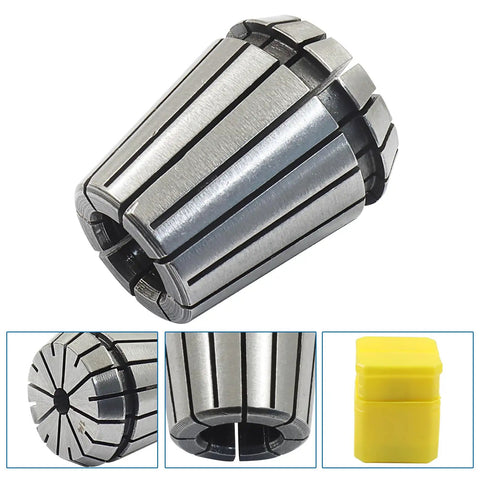 ER32 Spring Collet Nut Set, two pcs 1 quarter inch precision collets for CNC engraving milling and lathe machines, close-up view