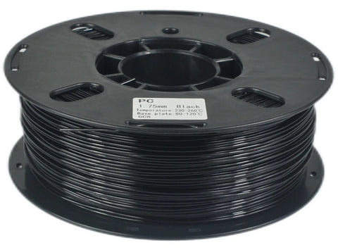 Heavy Duty Polycarbonate PC 3D Printer Filament 1.75mm 1Kg Spool Black Designed For Outdoor Grinds With Heat Resistant Build That Hits Different And Stays Strong