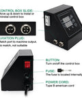 1400W Heat Press Powerhouse With K Type Temperature Controller And LED Time Display shown with control box details