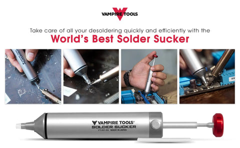 Pro Grade Solder Sucker Desoldering Pump With Elastic Silicone Nozzle High Power Vacuum Heavy Duty Solder Removal Tool
