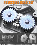 Close-up of precision gear set in Beefy Aluminum Alloy Hand Chain Hoist 1 Ton Capacity 2200 Lb Portable 10 Ft Dual Brake Chain Block
