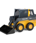 John Deere 318E Skid Steer Loader Dope Mini Toy Model With Tilting Bucket And Raising Boom Realistic Detailing And Treaded Rubber Tires