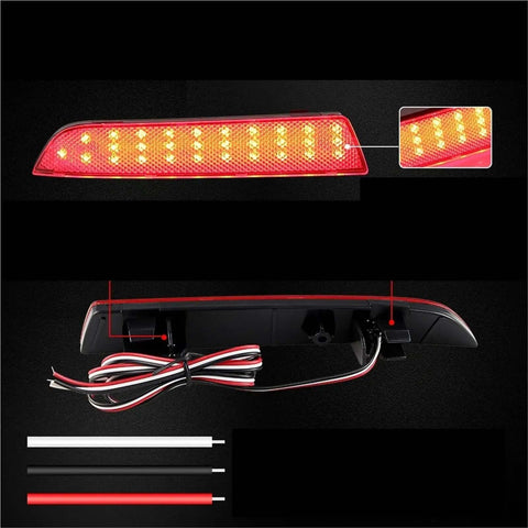 Mercedes W447 Vito 2014 2019 LED Reflector Tail Light 2Pc Red Lens Upgrade for brake signal fog lamp rear bumper light set