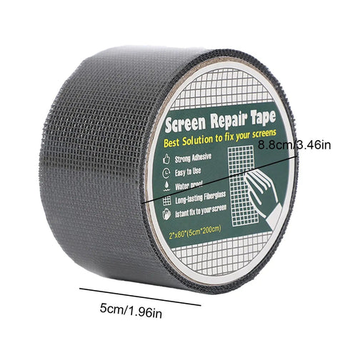 Heavy Duty Screen Repair Tape For Windows And Doors Self Adhesive Fiberglass Mesh Patch Waterproof Window Screen Patch Kit