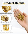 300 Pc M3 Heat Set Brass Inserts With Knurled Body, M3 X D4 X L5 Threaded Inserts For Plastic and close-up details