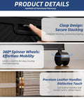 No Sweat Roll Away Stackable Storage Bins With Smooth Casters And Parking Brakes Large Folding Closet Organizers showing casters and handles.