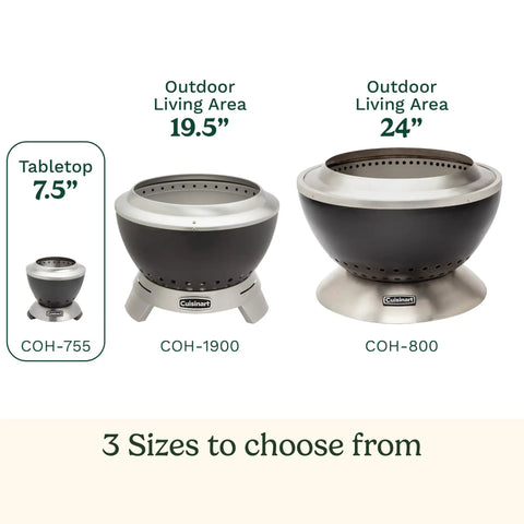 Smokeless Tabletop Fire Pit For Patio And Camping, Compact 7.5 Inch Portable Heater With Dual Fuel For Wood Pellets Or Mini Logs