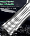 Heavy Duty Hydraulic Gear Puller Kit And Wheel Bearing Separator Tool For Mechanical Repair Made From Strong Forged Steel With Up To 5 Ton Capacity So You Can Fix It Easy As Pie No Sweat For Your Home Workshop Projects And Garage Needs Right Now. Close-up forged steel threaded tip