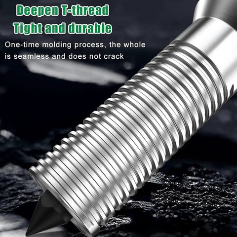 Heavy Duty Hydraulic Gear Puller Kit And Wheel Bearing Separator Tool For Mechanical Repair Made From Strong Forged Steel With Up To 5 Ton Capacity So You Can Fix It Easy As Pie No Sweat For Your Home Workshop Projects And Garage Needs Right Now. Close-up forged steel threaded tip