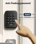Keyless Entry Door Lock With Electronic Keypad Deadbolt Auto Lock Anti Peeking Passwords Emergency Power Port Easy Installation Smart Home Ready Secure Black Finish For Front Or Back Door No Keys Needed
