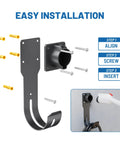 Easy installation steps for Real Deal Wall Mount EV Charger Holder Built For Everyday Drive Use Compatible With Popular J1772 Type 1 Connectors.