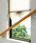 Rock Solid Indoor Wooden Handrail With Adjustable Staircase Banister Support Kit Wall Mounted Safety Railing Smooth Finish Round Profile Easy Diy Home Upgrades near window with chrome mounts