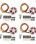 4Pcs 5010 750KV Disc Brushless Motors for Multicopters and Quadcopter Drones High Performance RC Aircraft Motors displayed with accessories