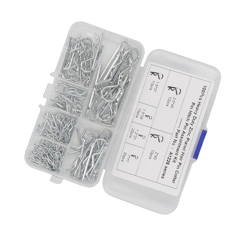 100pcs Stainless Steel Hairpin Cotter Pin Clip Kit With Resealable Storage Case for heavy-duty automotive and industrial use
