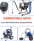 Upgraded 245103 Prime Spray Valve Kit for Graco 5900 7900 833 Airless Paint Sprayers with Drain Valve compatibility images