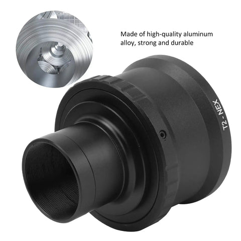 1.25 Inch Telescope T Mount Ring Adapter For E Mount Mirrorless Cameras Aluminum Alloy Quick Connect Rig with close-up detail