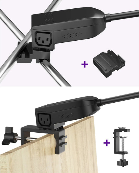 Trade Show LED Display Arm Lights Kit With Connectable Exhibit Arms And Power Cables Includes Clamps And Mounting Brackets