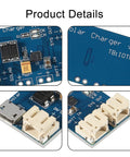 Super Slick CN3065 Mini Solar LiPo Charger Board With Micro USB Port For DIY Kits And Backyard Campouts Knockout Power Delivery Guaranteed Reliable Lithium Charging Module Six Pack circuit board close-up showing components and connectors.