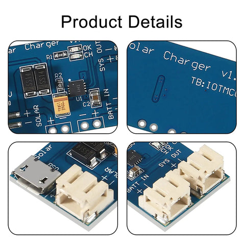 Super Slick CN3065 Mini Solar LiPo Charger Board With Micro USB Port For DIY Kits And Backyard Campouts Knockout Power Delivery Guaranteed Reliable Lithium Charging Module Six Pack circuit board close-up showing components and connectors.