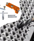 Heavy Duty Aluminum Profile Tapping Guide Drill Jig For Metal Extrusion Tracks with drill bits, precision alignment for quick setup.