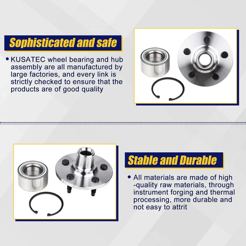 Rear Wheel Bearing And Hub Assembly Model 521000 Beefy Heavy Duty Compatible With Ford Explorer 2002 To 2010 shown in detail