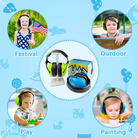 Kids Ear Protection 2 Pack Noise Canceling Headphones For Concerts And Loud Events Durable Cushioned Earpads with Child Models