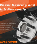 Front Wheel Hub And Bearing Assembly Pair For Chevy Silverado Sierra 1500 1999 To 2006 Tahoe Yukon Escalade Suburban 2000 To 2006 Express Savana 1500 2500 2003 To 2013 Fits GMC Models in steel with six studs and flange view