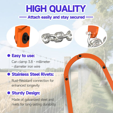 Heavy Duty Fence Fixer For Barbed Wire And Livestock Fencing Quick No Nonsense Manual Repair Tool For Farm And Ranch, detail view