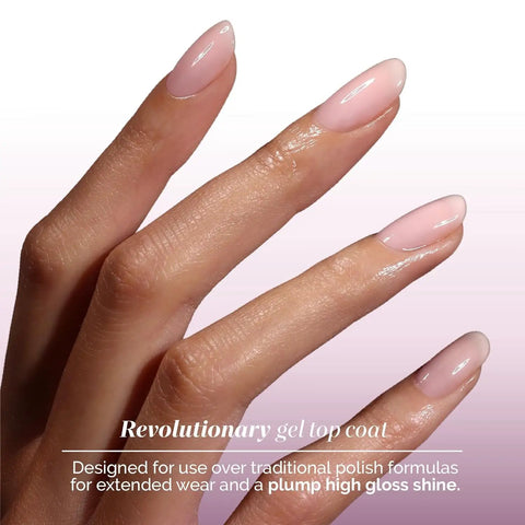 Manicure using GelShift Transformative Top Coat And Foldable UV Lamp Set For Gel Nails Quick 60 Second Cure Lights Up Your Mani With Durable Shine
