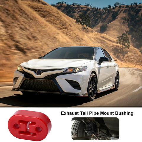 Heavy Duty Muffler Hanger Mount With Reinforced Exhaust Bracket And Rubber Isolator For Vibration Absorber Kit Tail Pipe Lifting Ear Bushing 73mm Throat To Keep Your Ride Smooth And Stable, red exhaust tail pipe mount bushing