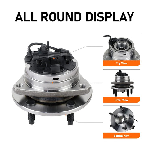 Front Wheel Hub Bearing Assembly With ABS For Chevy Malibu 2004-2012, Cobalt 2005-2010, HHR 2008-2010, Pontiac G6 2005-2010, Saturn Aura 2007-2009